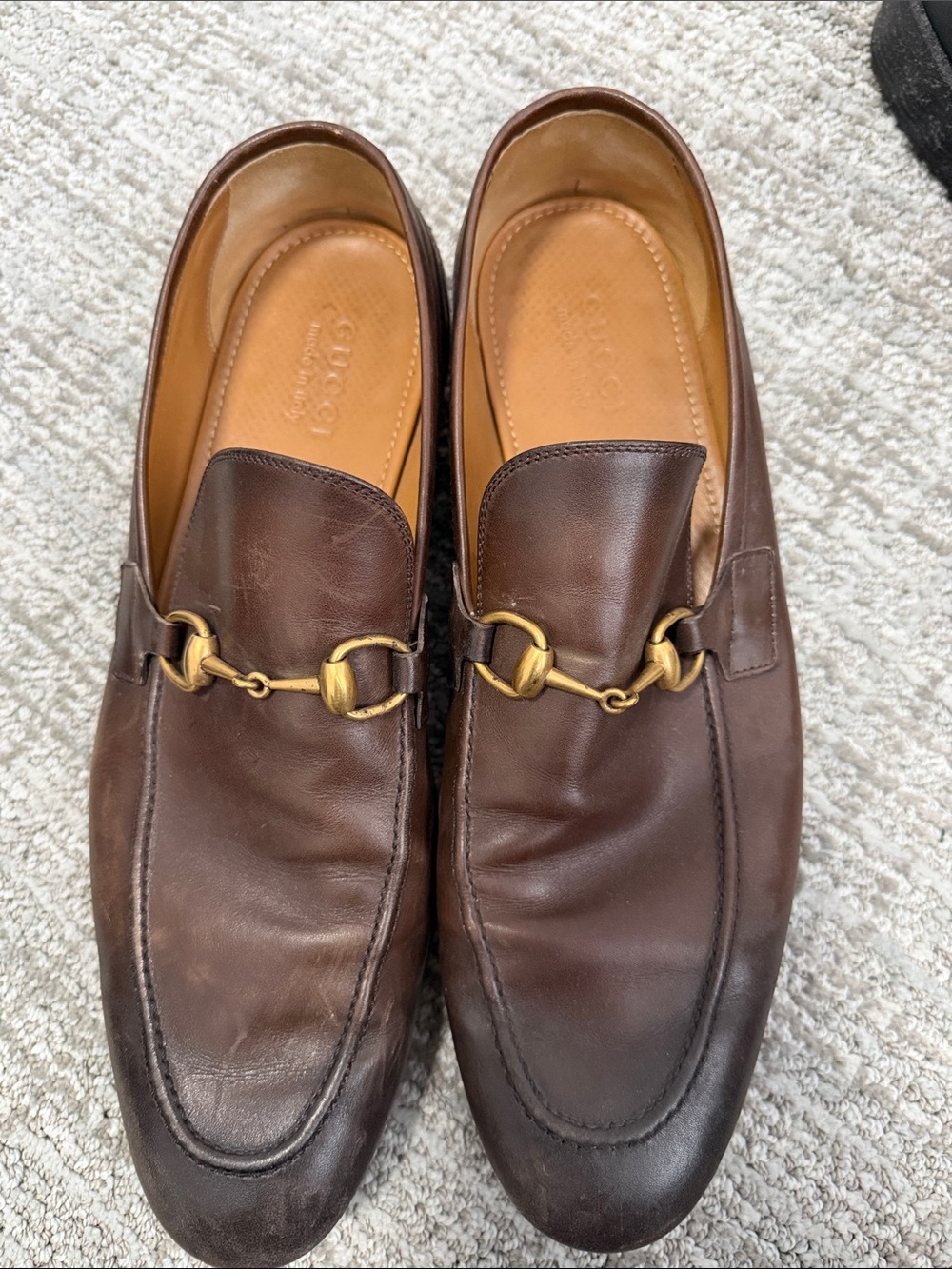 Classic Brown Leather Horsebit Loafers